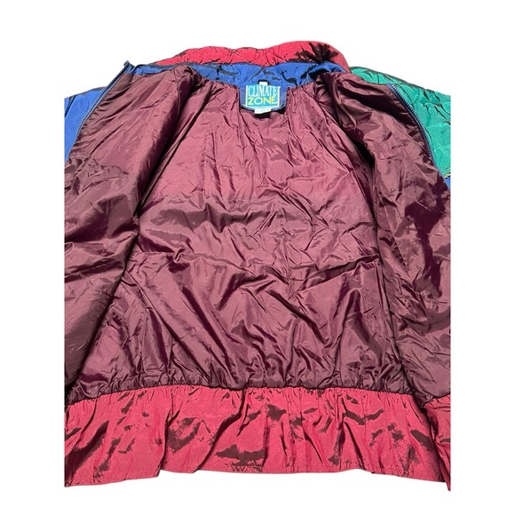 Vtg Climate Zone Track Suit Jacket And Pants Womens 22w Nylon 80s 90s Metallic - Picture 8 of 16